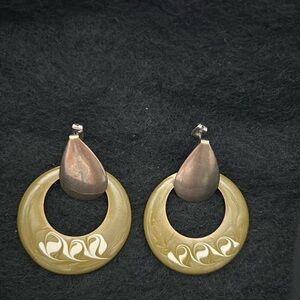 Enamel Hoop Earrings